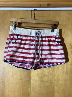 Raya Sun patriotic running shorts, size large